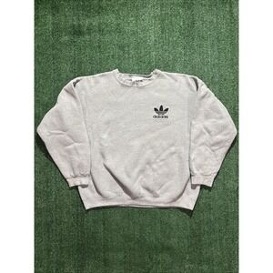 Vintage 90s Adidas Grey Boxy Pullover Sweatshirt Men's Size Medium